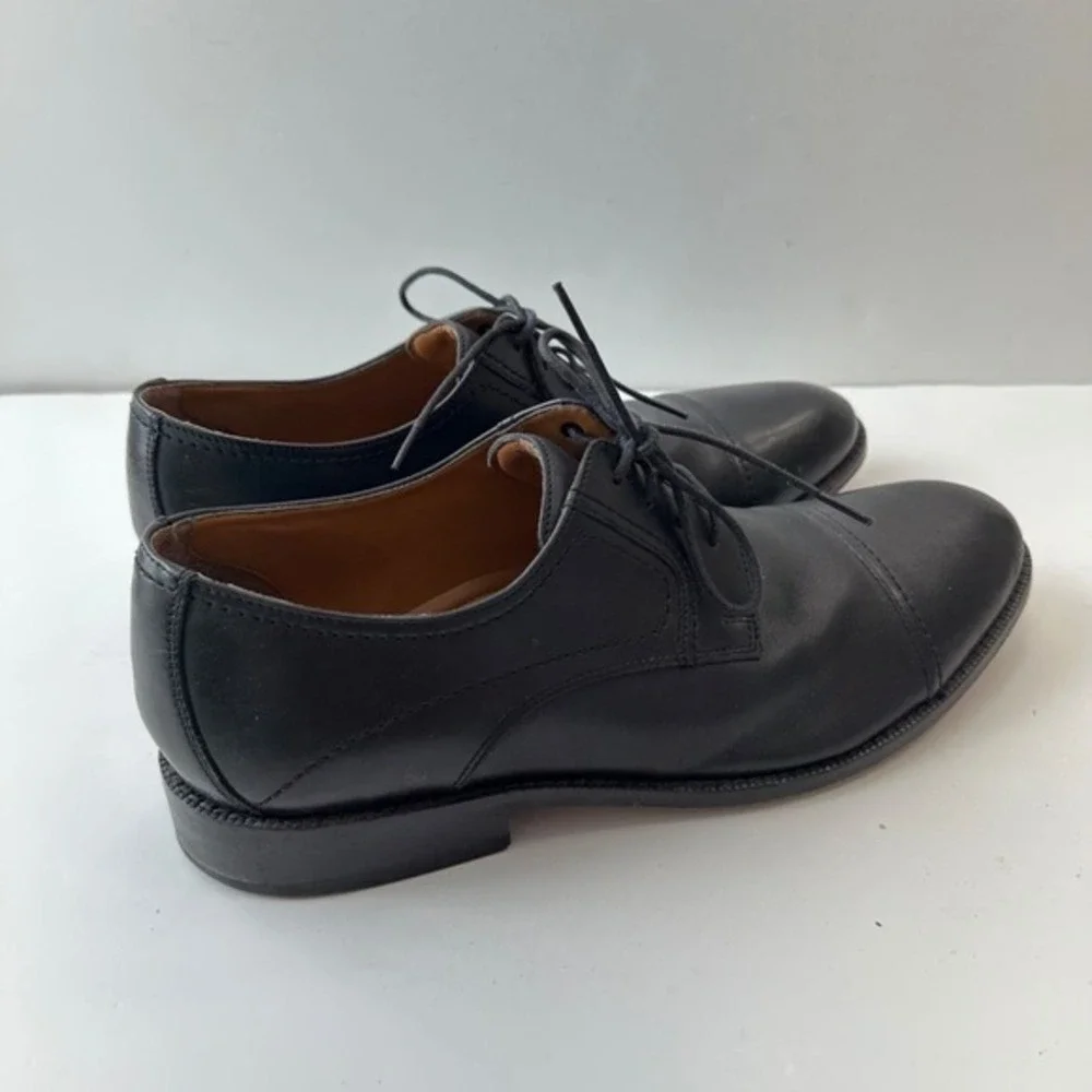Bostonian Leather Cap Toe Oxford Dress Shoes Classic Black Shoes Mens 10M‎